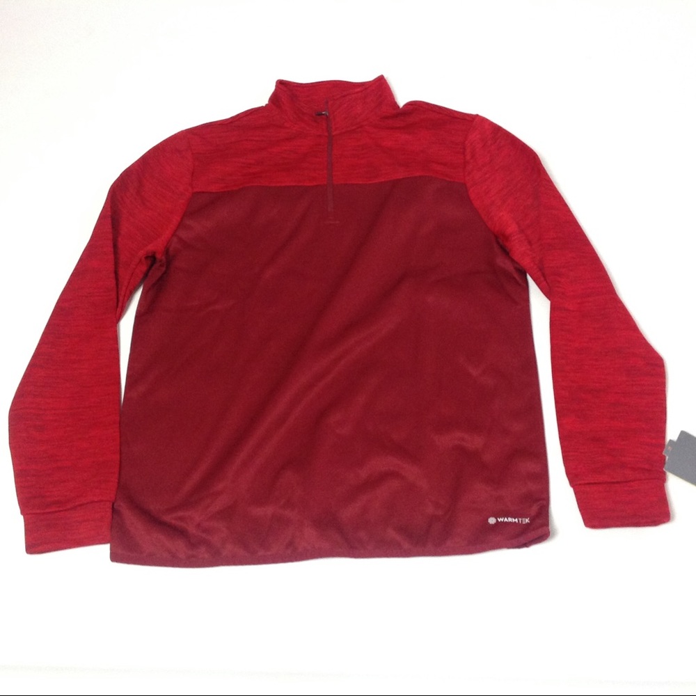 Tek Gear Men Active 1/2 Zip Jacket Red M